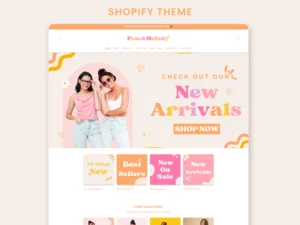 Peach Melody,Boutique Website, Blog Template, Shopify Template